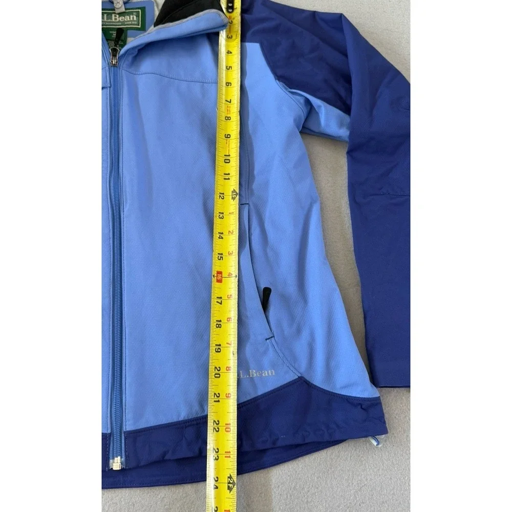 LL Bean Rain Shell Jacket Women's Sz M Blue Color block - Picture 13 of 16